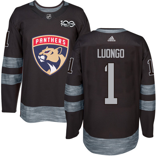 Adidas Panthers #1 Roberto Luongo Black 1917-100th Anniversary Stitched NHL Jersey